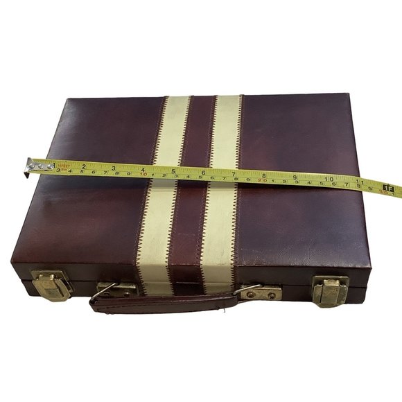 Vintage Backgammon Replacement Case Only Faux Leather 16" x 11" - Picture 9 of 10